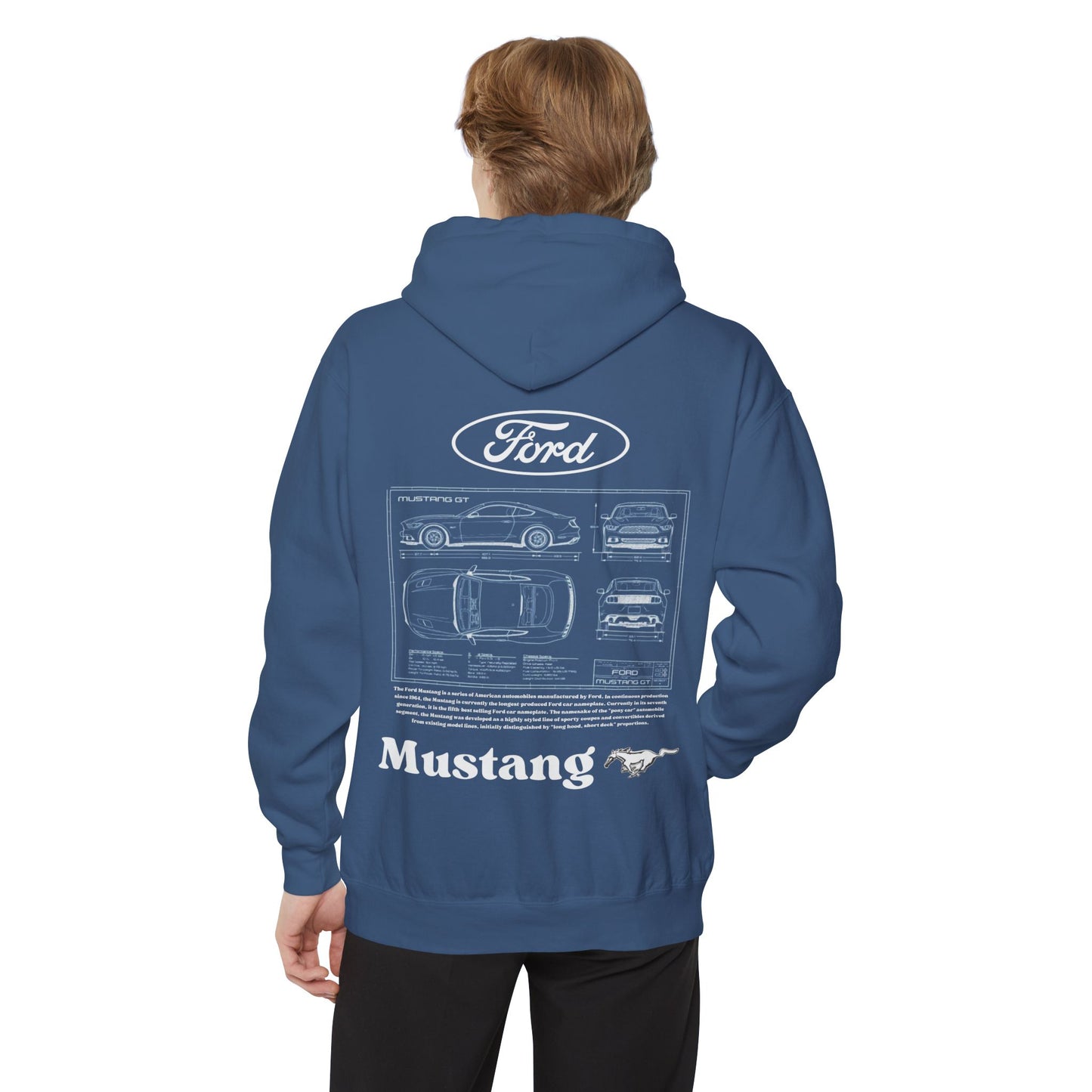 Ford Mustang Vintage Garment-Dyed Hooded Sweatshirt