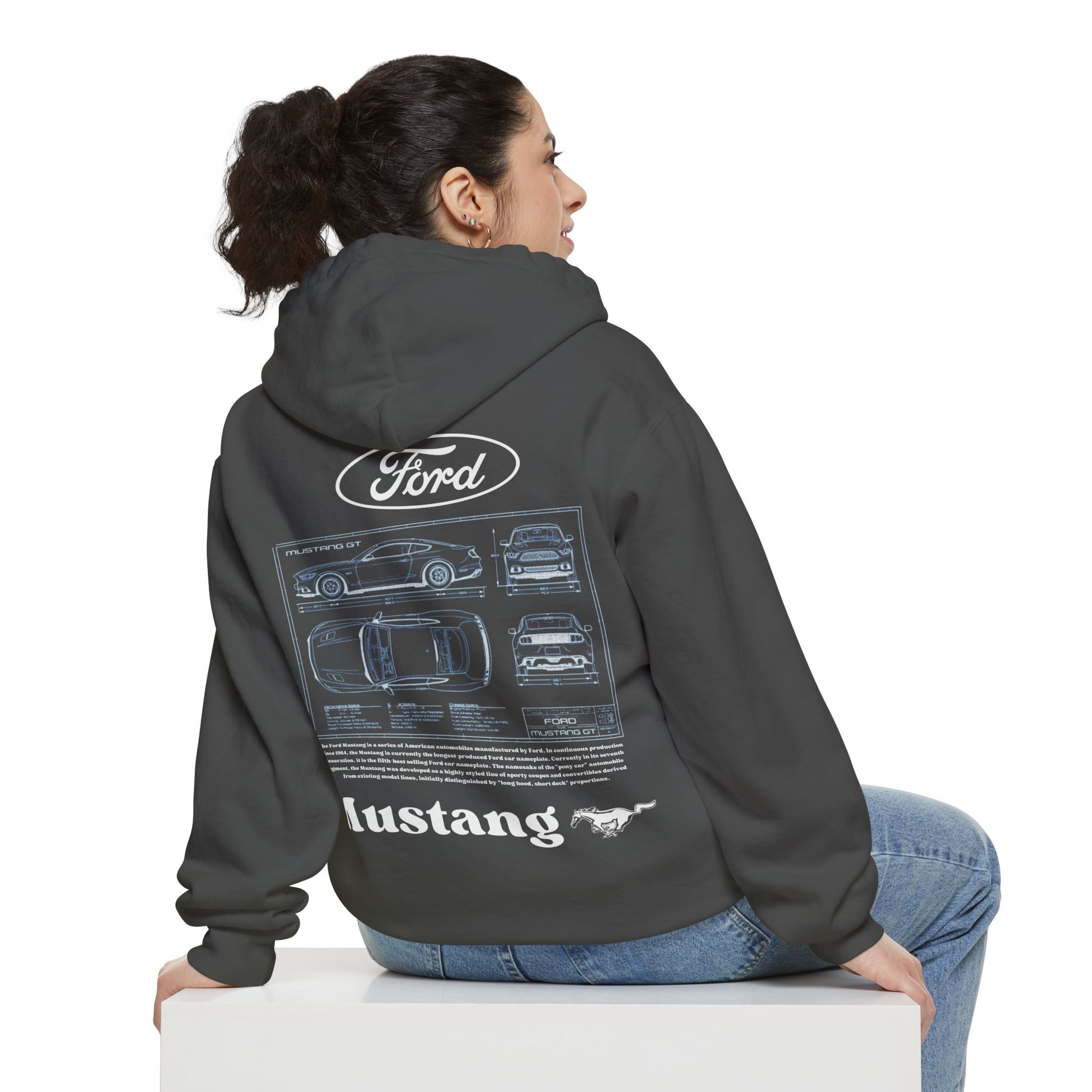 Ford Mustang Vintage Garment-Dyed Hooded Sweatshirt