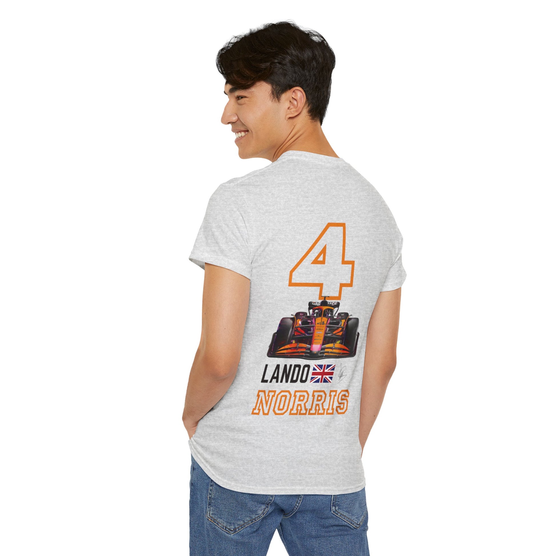 Lando Norris Mclaren Formula 1 Racing Heavy Cotton Tee