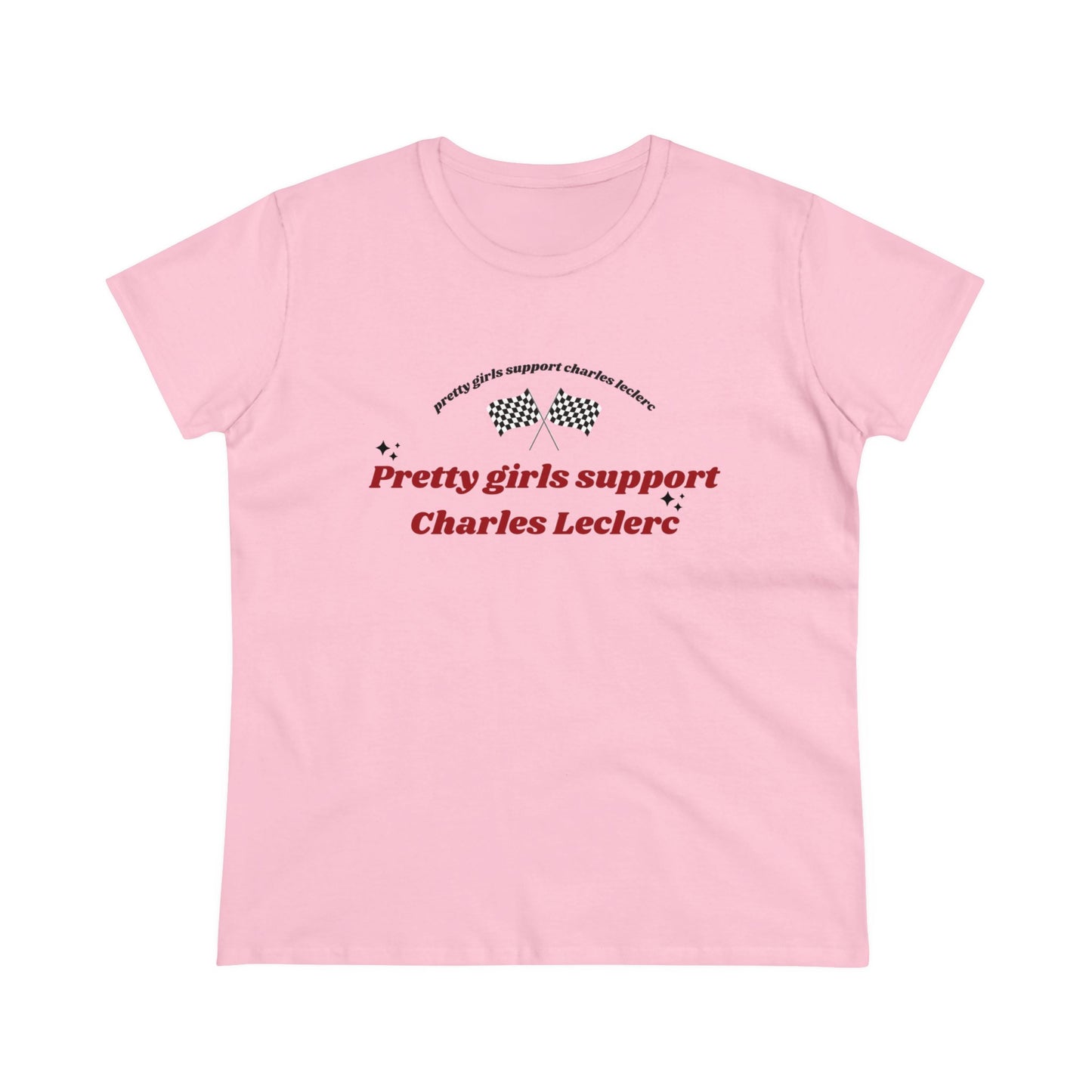 Pretty Girls Support Charles Leclerc Women's Midweight Cotton Tee