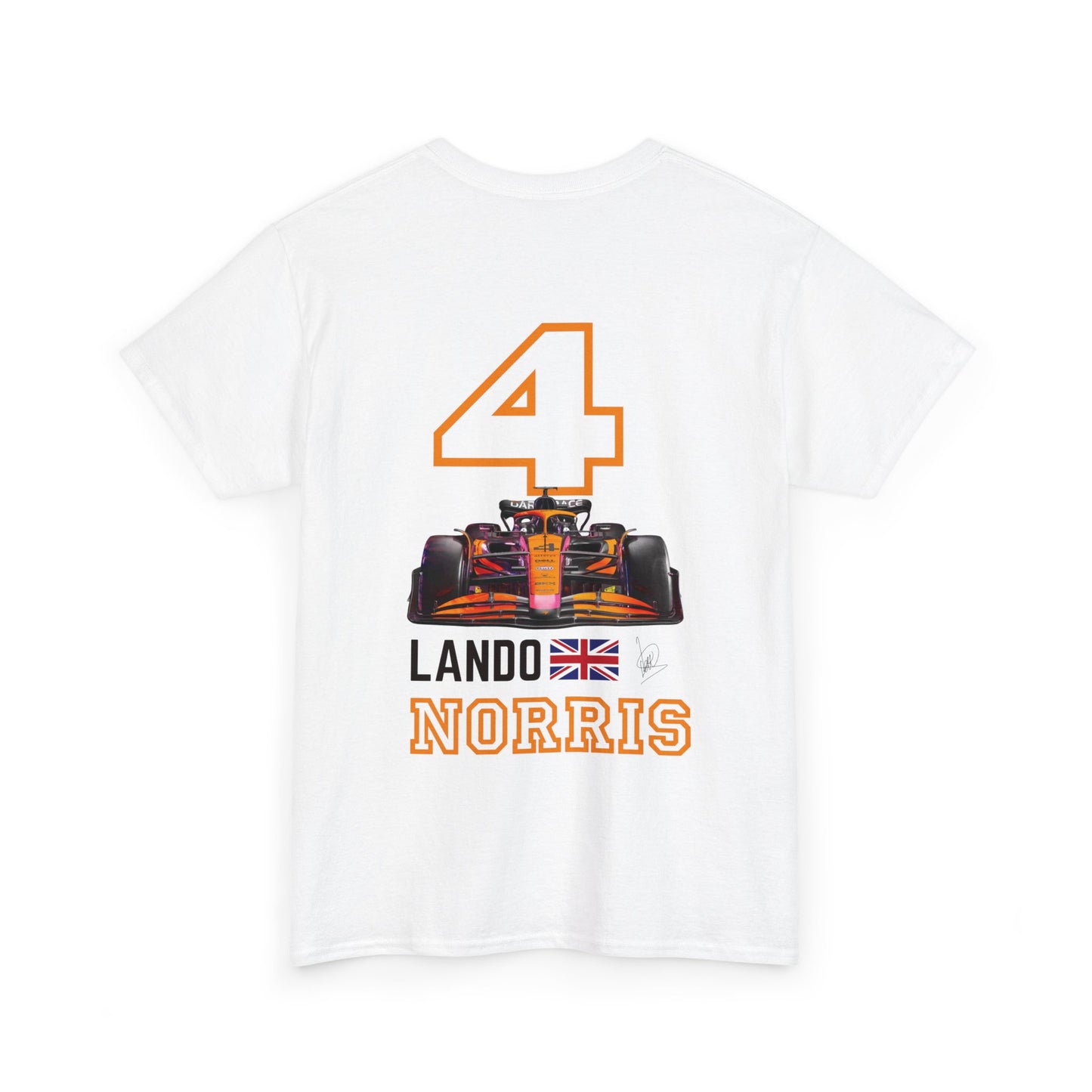 Lando Norris Mclaren Formula 1 Racing Heavy Cotton Tee