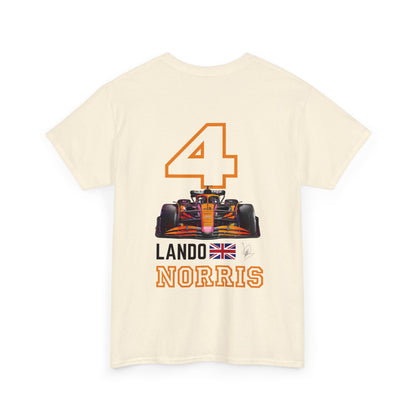 Lando Norris Mclaren Formula 1 Racing Heavy Cotton Tee