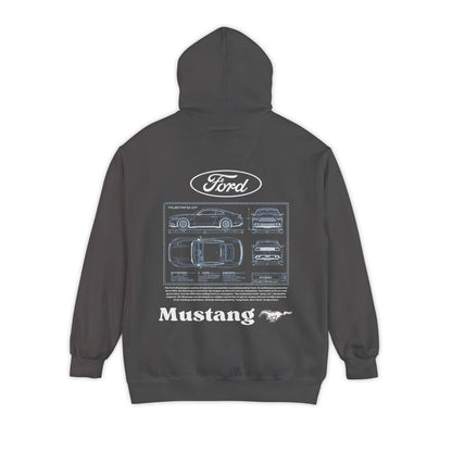 Ford Mustang Vintage Garment-Dyed Hooded Sweatshirt