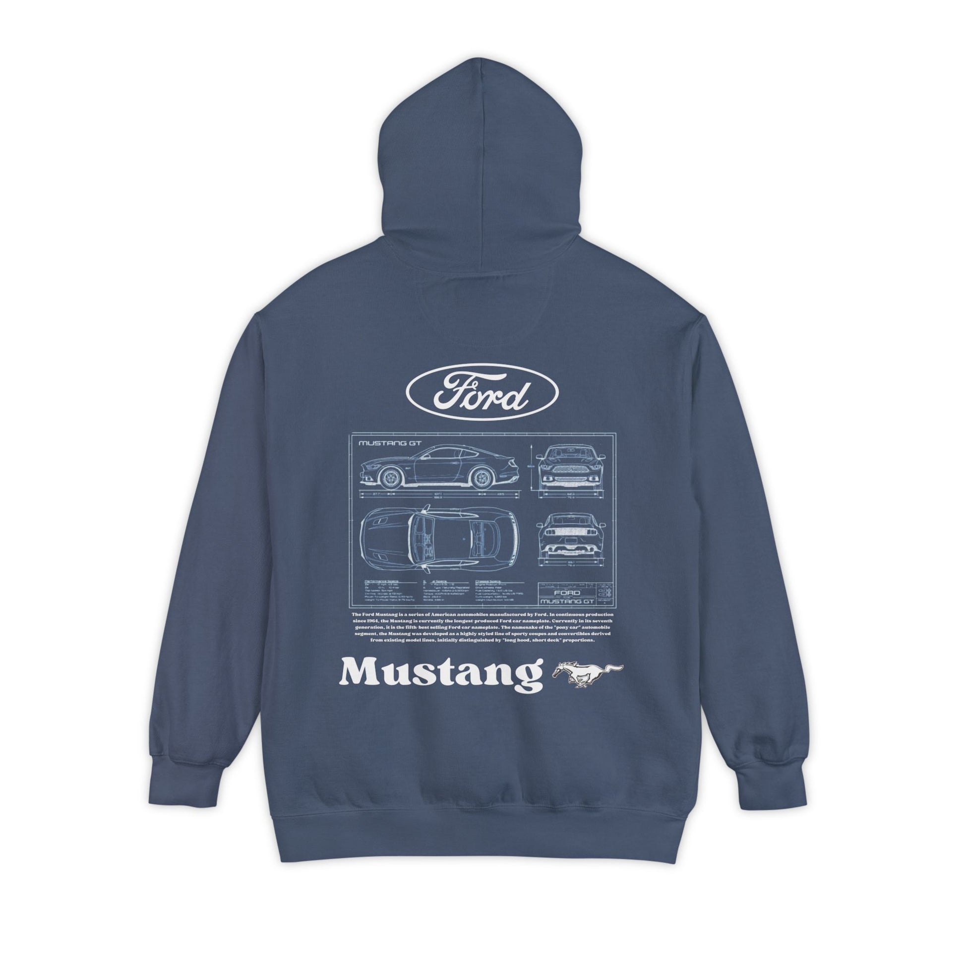 Ford Mustang Vintage Garment-Dyed Hooded Sweatshirt