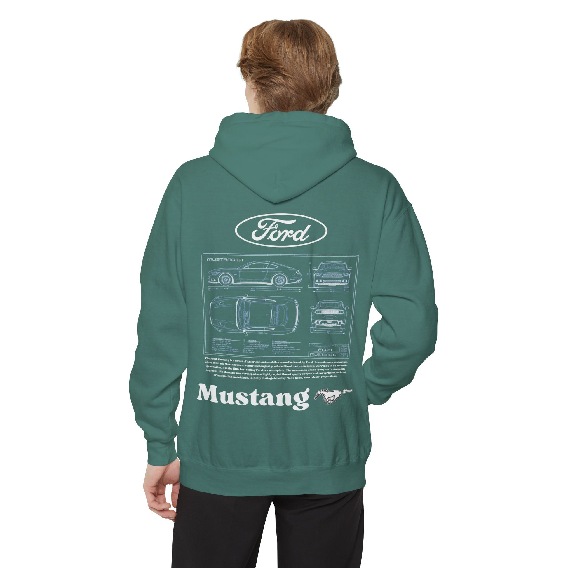 Ford Mustang Vintage Garment-Dyed Hooded Sweatshirt