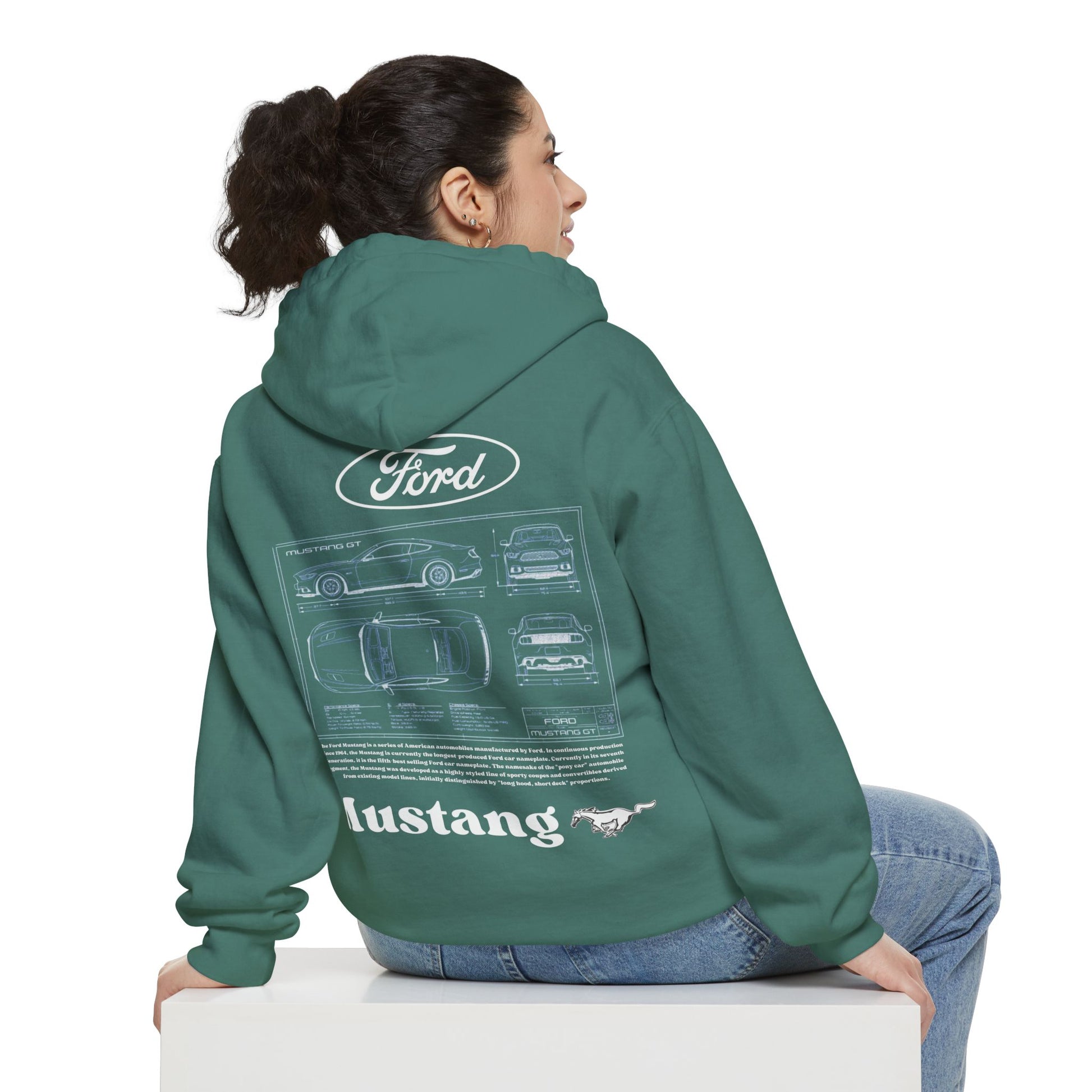 Ford Mustang Vintage Garment-Dyed Hooded Sweatshirt