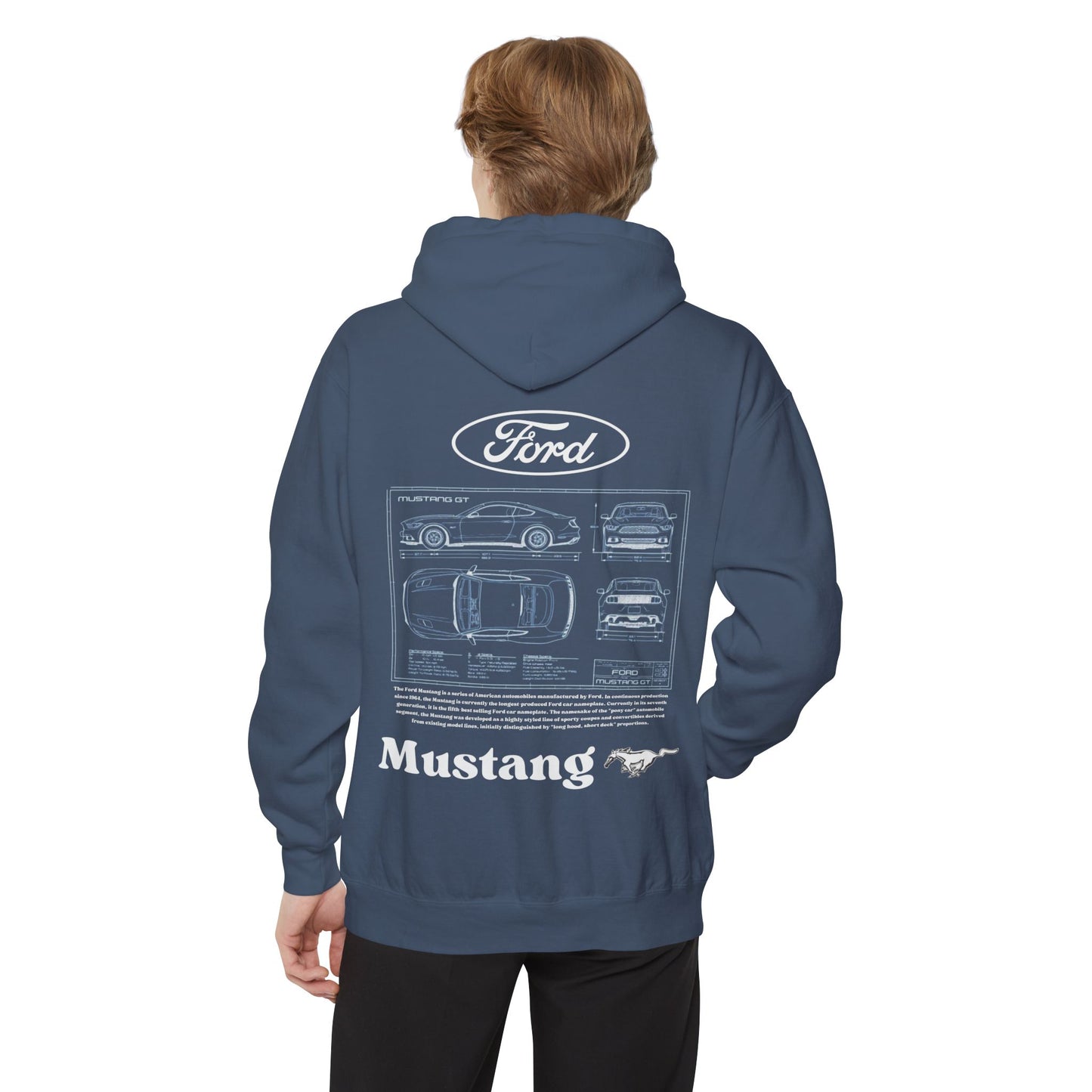 Ford Mustang Vintage Garment-Dyed Hooded Sweatshirt