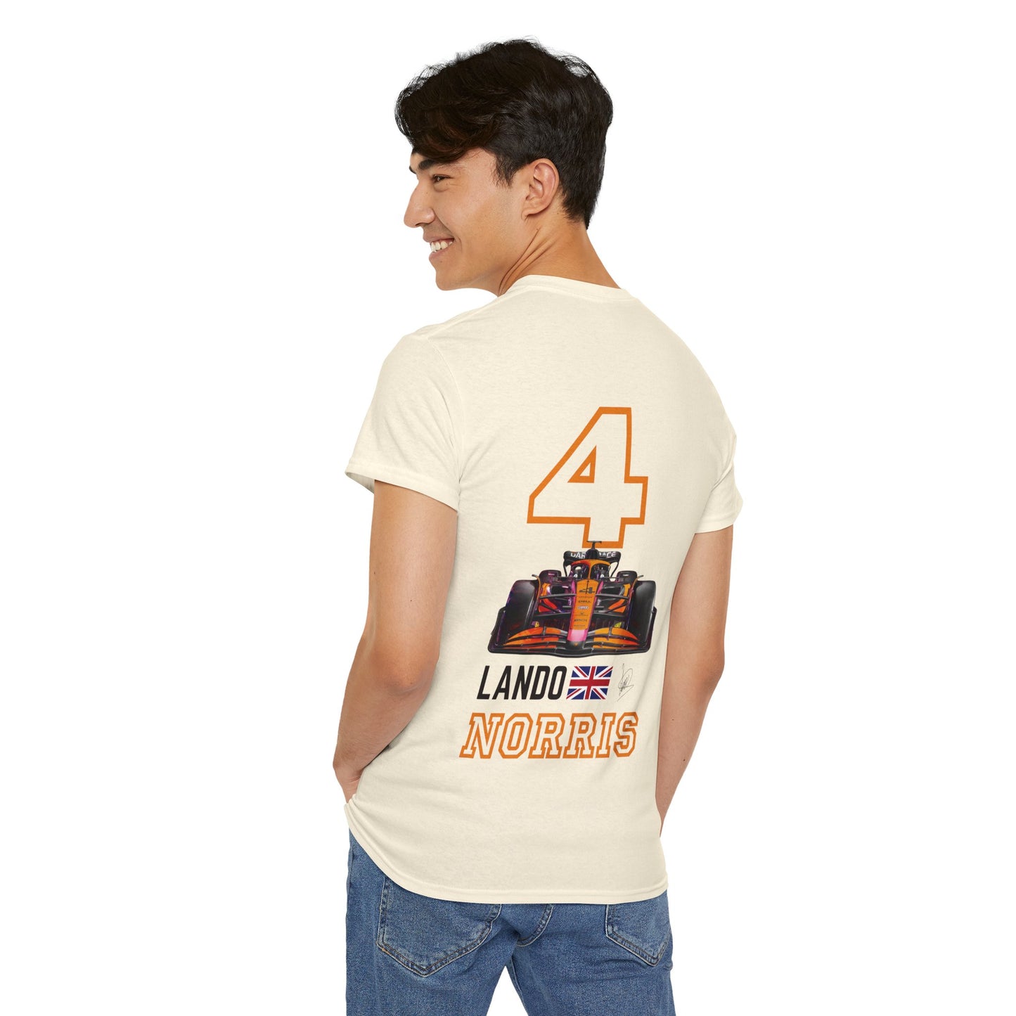 Lando Norris Mclaren Formula 1 Racing Heavy Cotton Tee