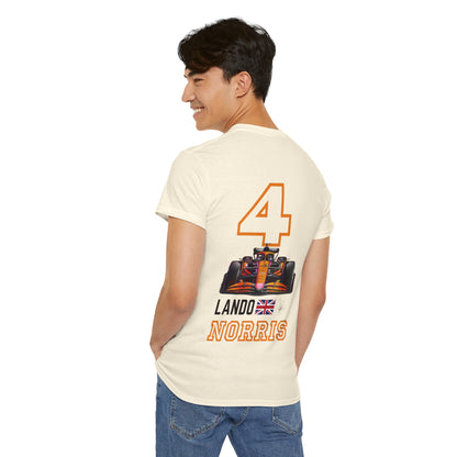 Lando Norris Mclaren Formula 1 Racing Heavy Cotton Tee