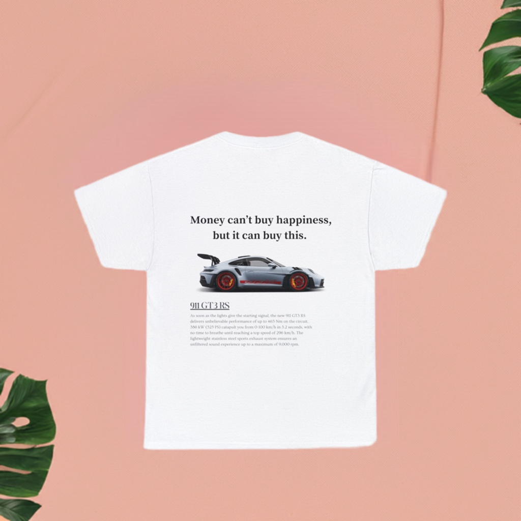 Porsche 911 GT3 'Money Can't Buy Happiness' Heavy Cotton Tee